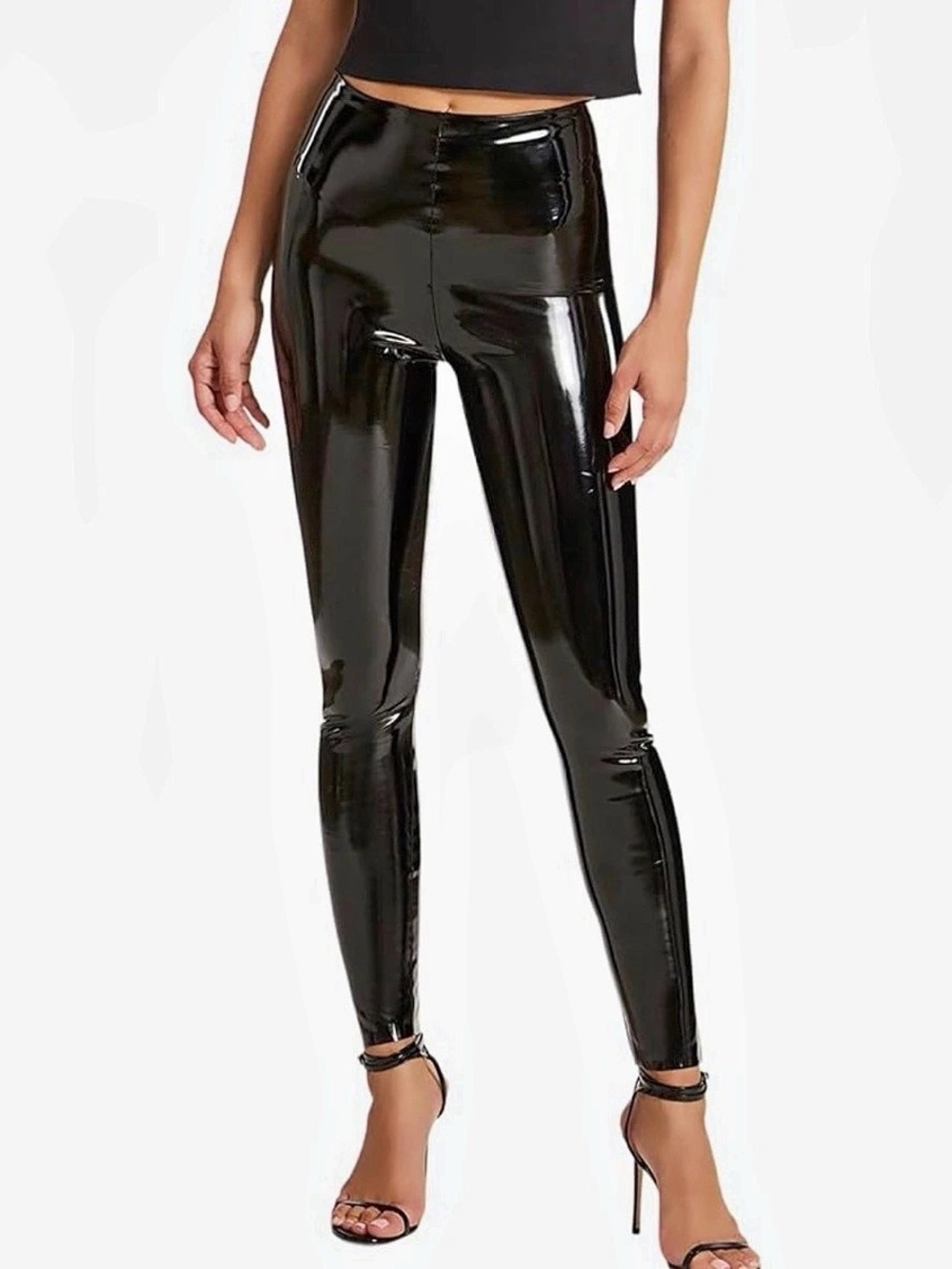 Commando Faux Patent Leather Legging in Black Size Small